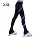 thumbnail image 2 of Eigraketly pantalones largos de patinaje sobre hielo medias de spandex pantalones de patinaje pantalones de entrenamiento de equipo amigables con la piel Uniforme atlético Azul gema/XXL Eigraketly OD025264-05, 2 of 5