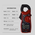 thumbnail image 2 of Professional Portable Mt87 Digital Clamp Meter Multimeter DC AC Voltage Current Tongs Resistance Amp Ohm Tester Electronic, 2 of 8