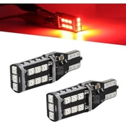 Syneticusa 2X T10 921 912 60W Red Flash Strobe LED 3RD Brake High Mount Stop High Power Light Bulbs