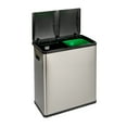 thumbnail image 3 of Design Trend Stainless Steel Touchless Trash Can with Dual Compartments, 30 Liter / 8 Gallon, 3 of 8