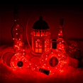 thumbnail image 4 of Lámpara de botella de vino brillar con 20 lámparas LED rojas y alambre de cobre, 2 metros, 4 of 5