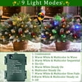 thumbnail image 4 of Timer Dual Color Change 2 Pack Christmas Tree Outdoor Urn Filler 24In Artificial Snowy Pinecone Red Berries Tripod Stake Warm White & Colorful Lights Battery Operated 8 Mode Porch Decor Pathway Yard, 4 of 8