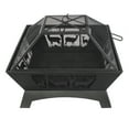 thumbnail image 5 of Blue Sky 28" Outdoor Decorative Square Fire Pit with Cover, Black, Wood Burning, 5 of 8