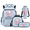 Axolotl Bubble Art, variant on Binienty Axolotl Bubble Art 4 Piece School Backpack Set with Kids Backpacks Lunch Bags Pen Pouch Water Bottle Cover with Anti-Scratch Lightweight Kids Backpack Set