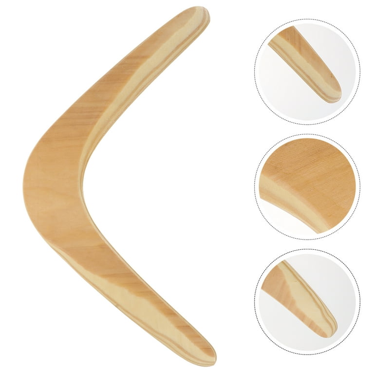 1PC Wooden Outdoor Boomerang Plaything Wooden Boomerang for Kids Adults