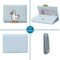 thumbnail image 2 of Girls Cute 3D Duck Tri-folded Wallet Small Wallet Cash Pocket Card Holder ID Window Purse for Women LIGHT BLUE, DUCK, 2 of 6