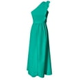 thumbnail image 5 of Wyzesi Robes Roses pour Femmes Église Robe d'Été pour Femmes à une Épaule à Volants Sans Manches Bohème Fluide Maxi Robes Pyjama de Noël Costume, 5 of 5