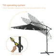 thumbnail image 5 of Sonerlic 10ft LED Outdoor Patio Offset Hanging Umbrella w/ Steel Frame for Yard, Poolside and Deck,Black, 5 of 7