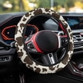 thumbnail image 3 of Uorisanigo Cow Print Steering Wheel Cover for Women Unique Car Steering Wheel Cover for SUV Vehicle Elastic Car Steering Wheel Protector for for Winter Flannel Car Accessories Gift for Holiday, 3 of 8