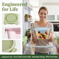 thumbnail image 3 of 4-Pack 25oz (3 Cup) Glass Food Storage Containers with Lids, Airtight Borosilicate Glass Meal Prep Bowls, Microwave & Dishwasher Safe, 5.3x4.3 Inches, 3 of 6