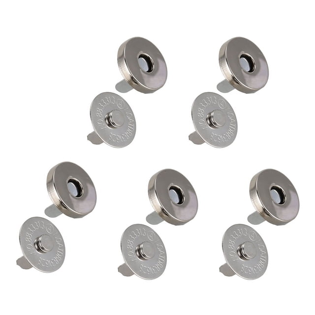 100 Juegos de Broches de Cierre de Botón Magnético de 18 mm - Perfecto para Coser, Manualidades, Monederos, Bolsos, Ropa, Cuero