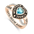 thumbnail image 4 of USA Mementos Custom Women's Class Rings Sterling Silver for High School & College Graduation-Heart, 4 of 5