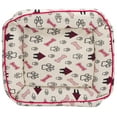thumbnail image 5 of SAFAVIEH Genji Regular Pillow Style Dog Bed, Ivory/Red, 5 of 8