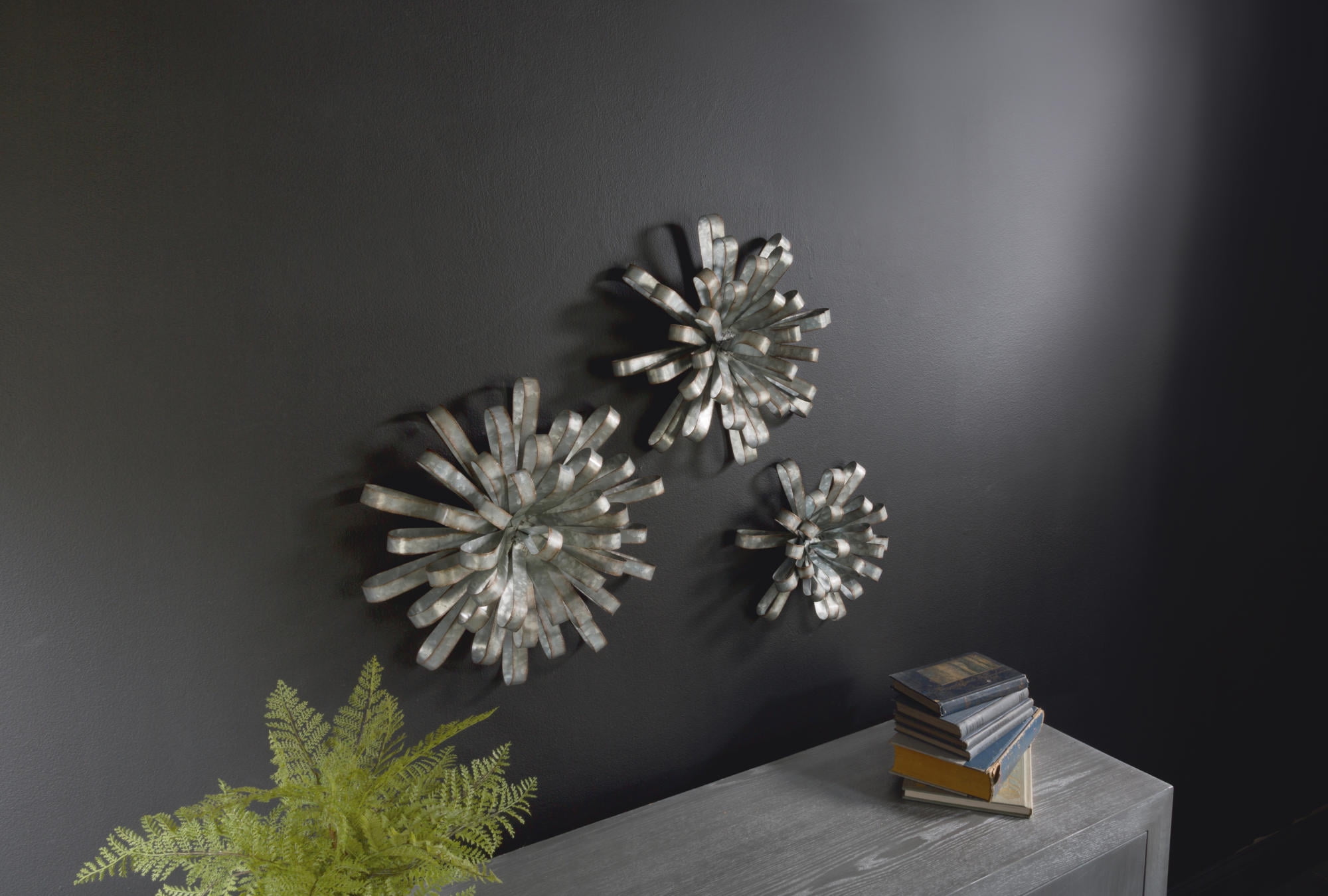 Set of 3 Silver Distressed Bow Wall Decor 24"