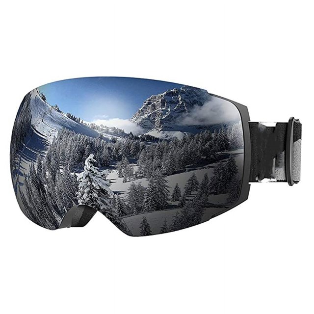 Gafas de esquí unisex para mujeres y hombres con lentes intercambiables, gafas de nieve anti-UV, gafas de esquí para usuarios de gafas, gafas de snowboard antivaho, gafas de esquí para niños y niñas JM
