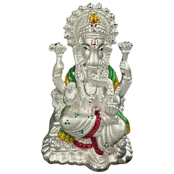 999 Pure Silver Ganesh / Ganpathi idol / Statue / Murti (Figurine #28)