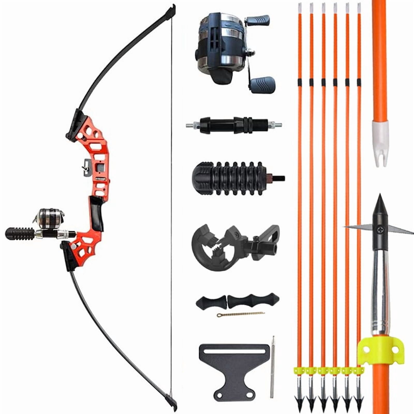 AMEYXGS  Bowfishing Kit 40lbs Recurve Bow Hunting Fishing Arrow Reel Archery Straight Bow US STOCK