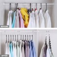 thumbnail image 3 of Metal Magic Hangers Space Saving Hangers for Closet Closet Hangers Space Saver Organizer Shrit Organizer for Closet Space Saving Collapsible Hangers Updated Hook Design, 3 of 8