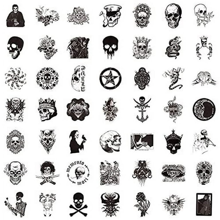 50 PCS Cool Gothic Stickers Pack For Teens And Adults, Vinyl Punk Gothic  Stickers For Water Bottle, Computer, Skateboard, Tablet, Luggage, Phone
