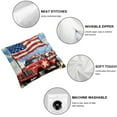 thumbnail image 4 of JRXY 4th of July Pillow Covers Set of 2 American Flag Stars Blue Red White Stripes Patriotic Pillow Covers Gnomes Truck Flower Mason Jar Couch Pillows for Home Sofa Living Room Outdoor Car White, 4 of 6