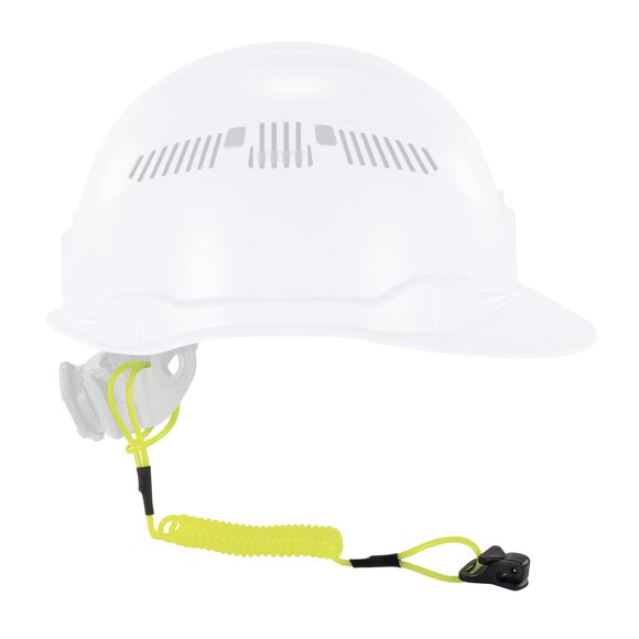 Cordón En Espiral Con Extremo De Abrazadera Diseño Sin Enganches Se Conecta Fácilmente A Herramientas De Casco O Objetos De Valor Pequeños Capacidad De Peso 2 Libras Ergodyne Squids 3158 Lime