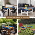 thumbnail image 5 of Colorful Tie Dye Flowe Square Fitted Tablecloth with Elastic Edge,Square Table Cover,Washable Elastic Table Cover for Home Kitchen Party Decor 34"x34", 5 of 6