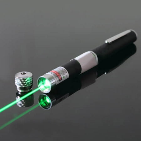 Portable Green Laser Pointer - 100mW Green Laser Pointer Presentation Pen Visible Beam up to 6000FT Stargazing Office, Classroom, Home, FREE Removable Kaleidoscope Lens