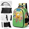thumbnail image 4 of Bubble Guppies Backpack Multipurpose Daypack Large Capacity Student Schoolbag Satchel Bookbag Rucksack Travel Laptop Bag With Pockets, 4 of 6
