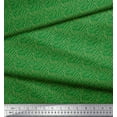 thumbnail image 3 of Soimoi Green Poly Georgette Fabric Brush Stroke Abstract Print Fabric by the Yard 42 Inch Wide, 3 of 3