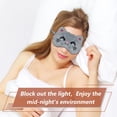 thumbnail image 3 of Cute Cat Sleep Mask - Soft Plush Eye Mask for Travel, Adults & Kids - Gray Cat Design, 3 of 6