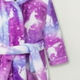 thumbnail image 5 of Hessimy Girls Soft Fleece Robes Plush Hooded Bathrobes Sleepwear For Kids 2-16 Years Warm Fall Winter Toddler Pajamas (Purple,4-5 Years), 5 of 6