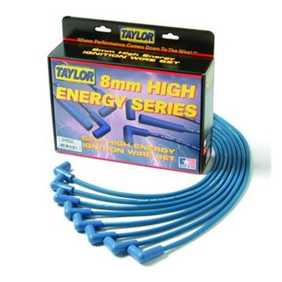 TAYLOR CABLE 64602 90 Degree 8 mm. Blue Spark Plug Wire Set