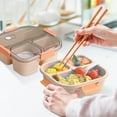 thumbnail image 4 of JingChun Bento Box Adult Lunch Box, Containers for Adults Men Women with 3 Compartments, Lunchable Food Container with Utensils, Microwave & Dishwasher Safe, 4 of 7