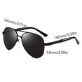 thumbnail image 2 of Retro Large Frame Polarized Metal Glasses for Men - Stylish Toad Mirrors, Anti-Glare Driving Mirrors, Durable Frames, Wide Vision, Classic Design, Trendy Accessories, 2 of 5