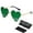 C, variant on St Patrick's Day Irish Seashells Glasses Green Sunglasses Four Leaf Party Accessories