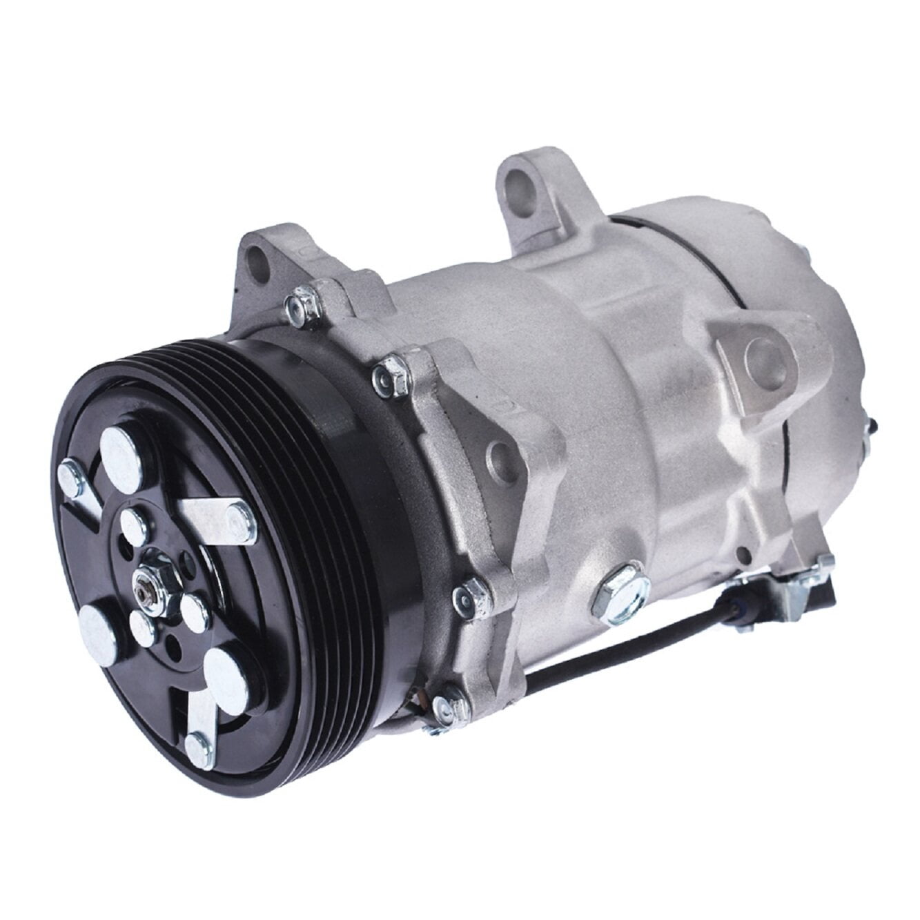 AC Compressor Replaces 1.8L 1.9L 2.0L 2.8L 3.2L CO1233JC Replacement for Volkswagen Beetle Golf Jetta 2001-2006 with Clutch