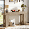 thumbnail image 1 of Fnova 63" Long Console Table, 2-Tier Wooden Narrow Rectangular Sofa Table Behind Couch, Farmhouse Entryway Table for Entrance, Hallway, Living Room, 1 of 10