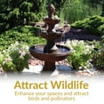 thumbnail image 6 of Sunnydaze Flower Blossom Traditional White Resin 3-Tier Outdoor Water Fountain, 6 of 12