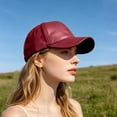 thumbnail image 4 of WGRFFH Unisex Vintage Washed Unstructured Baseball Cap Cotton Adjustable Dad Hat Womens Baseball Caps Leather Baseball Cap Men Women Adjustable Leather Peaked Cap Rd2 One Size, 4 of 8