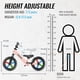 thumbnail image 3 of Bicicleta de Equilibrio SEREED para Niños Pequeños, Sin Pedales, Ajustable, Rosa, 3 of 9