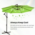thumbnail image 5 of JUSTLET 10' Outdoor Hanging Offset Cantilever Umbrella for Patio(No Base), Apple Green, 5 of 9