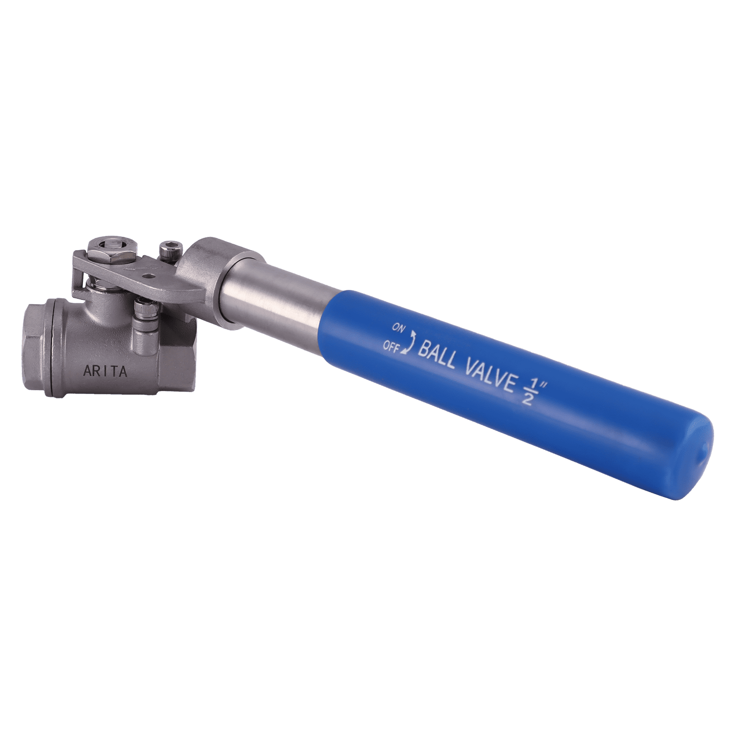 ARITA Spring Return "Deadman" Handle Ball Valve 1/2", Stainless Steel