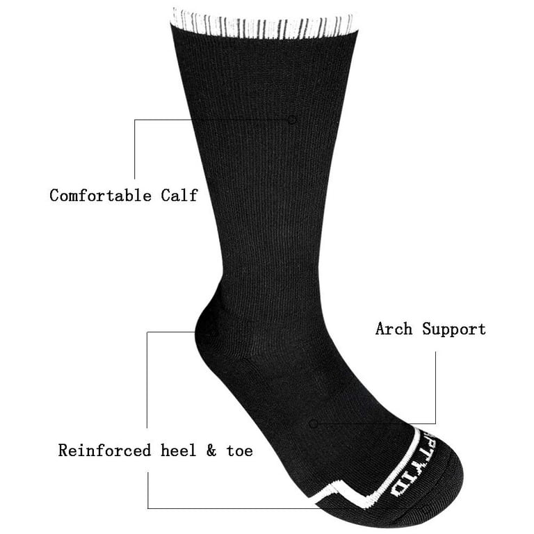 APTYID Men's Moisture Control Cushion Crew Work Boot Socks