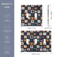 thumbnail image 2 of Yayeee Toggle Light Switch Wall Plate 2-Gang 4.56"x4.48" Decorative Outlet Cover, Blue Circle Mosaic, 2 of 7