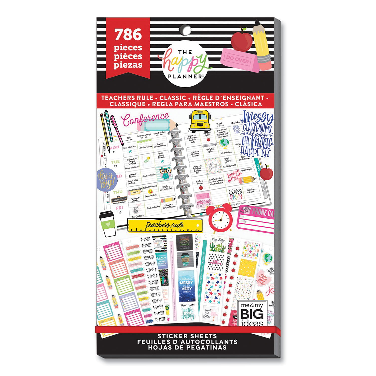 The Happy Planner Get It Girl Planner Accessories 98 pcs Stickers Folder Notes 