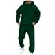 thumbnail image 2 of Ceisia Men's Solid Color Hooded Tracksuit 2-Piece Set for Casual & Sports Wear Army Green S Gifts, 2 of 9
