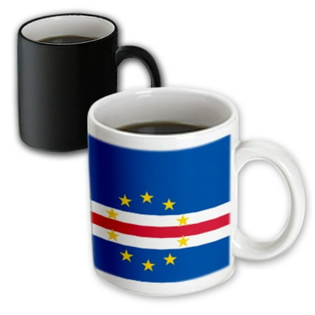 Cape Verde Nylon - 3dRose Flag of Cape Verde island country - Cape Verdean dark navy blue red white with 10 yellow stars, Magic Transforming Mug, 11oz