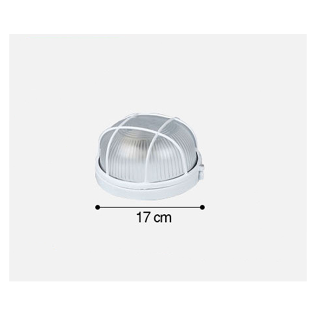 Aplique de techo para sala de sauna, lámpara LED resistente al agua, sótano redondo, garaje, almacén, almacén, lámpara impermeable, árbol, ba?o, sauna, lámpara de techo (carcasa blanca (sin bombilla) (círculo peque?o) LingWen 1327534078091