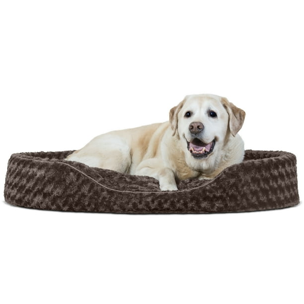 FurHaven Pet Dog Bed Oval Ultra Plush Pet Bed for Dogs & Cats