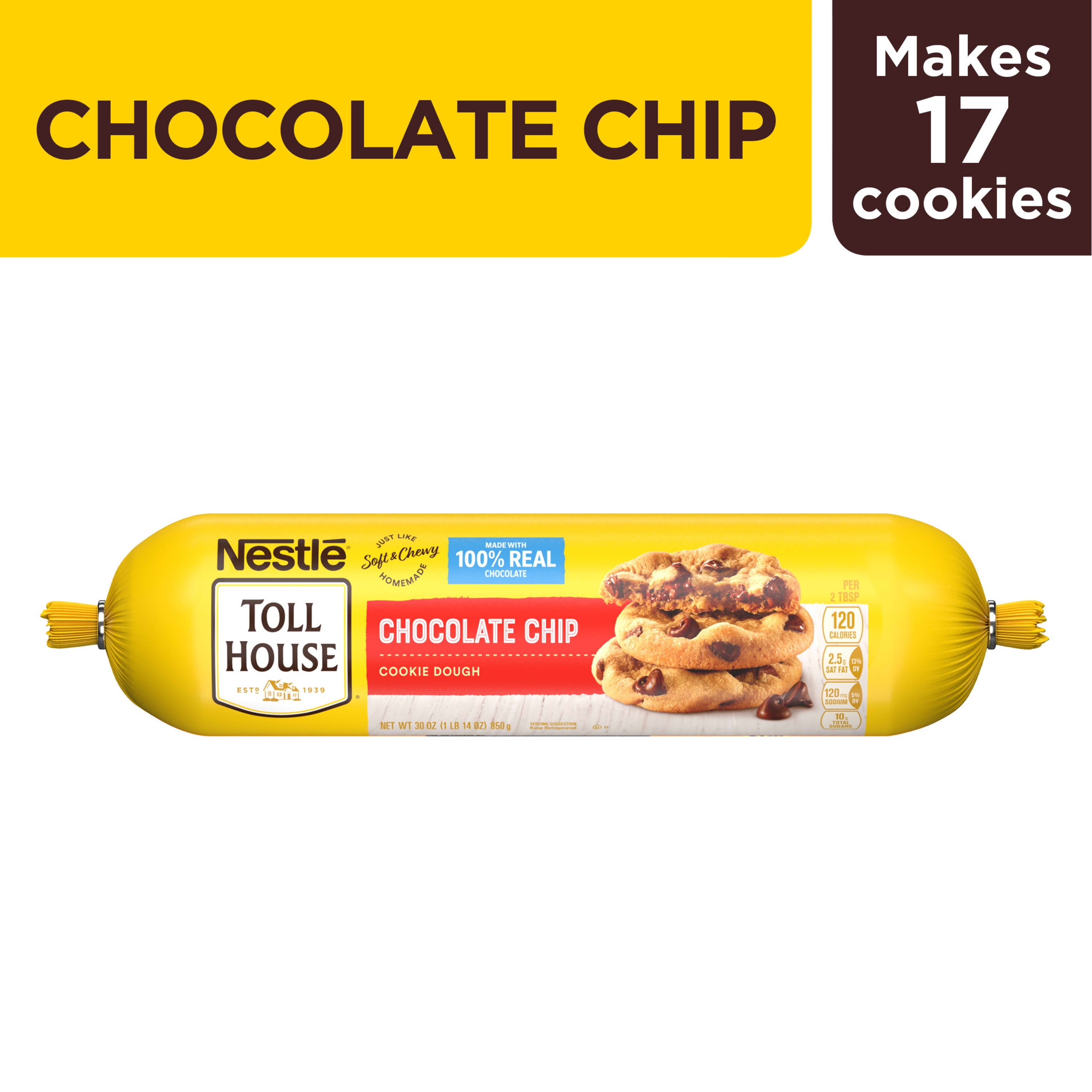 Nestle Toll House Chocolate Chip Cookie Dough, 30 oz